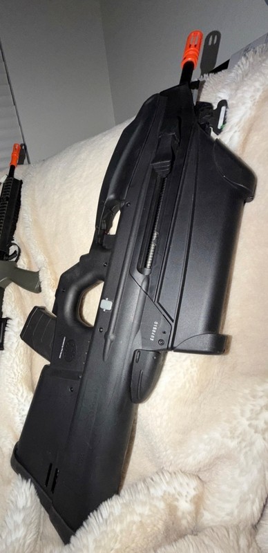Licensed FN Herstal F2000 6mm Airsoft AEG Bullpup Rifle Black Orange Tip