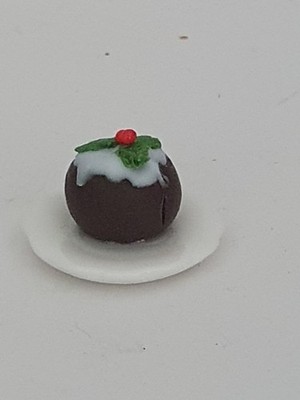 Dolls House Miniature 1.12th Scale Dolls House Food Christmas pudding
