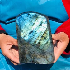 4.88LB Natural Labrador Moonstone Quartz Crystal Free Form Mineral Specimen