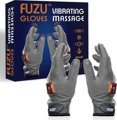 Fuzu Vibrating  Massage Glove SIZE  ''L''  Complete Set  Full Body Hand Massager