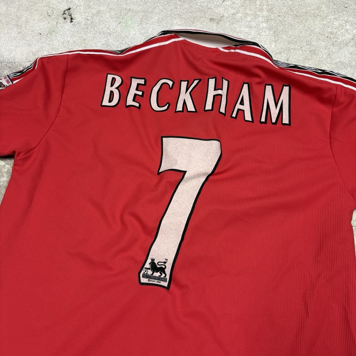 Manchester United 98/99 Soccer Jersey David Beckham #7 Mens Size 