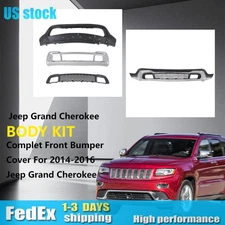 3pcs For 2014 2015 2016 Jeep Grand Cherokee New Front Bumper Cover Kit Textured