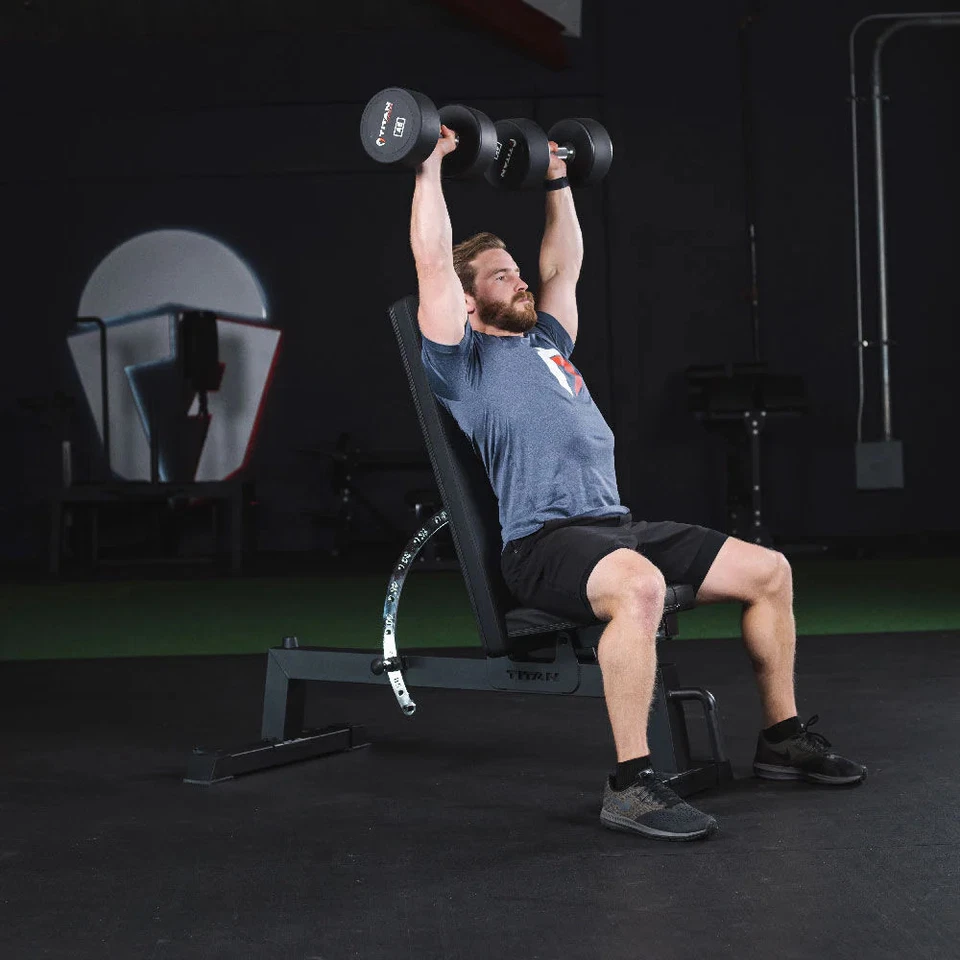Banco Ajustable Titan Fitness Performance Series, Soporta 650 LB Inclinación Foto 2 de 4