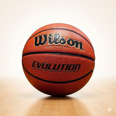 WILSON Men's Evolution Game Basketball - Official Size & Weight