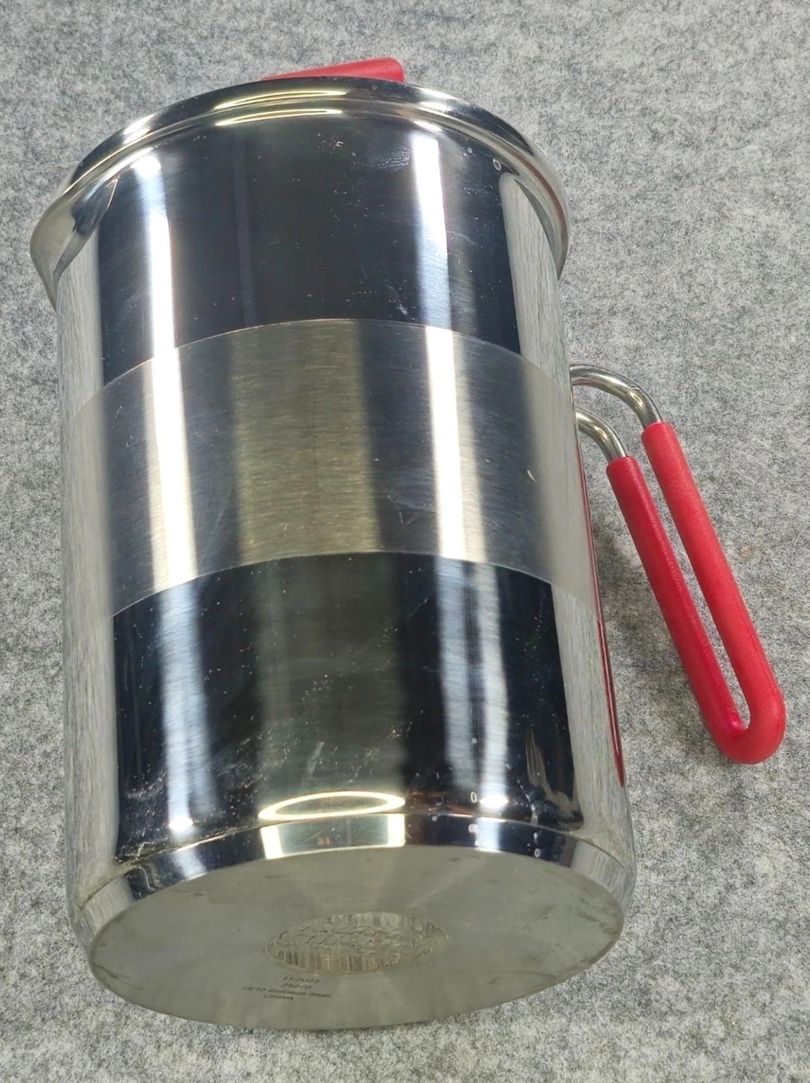 Kuhn Rikon Stainless Steel 11 Cup Basket 4th Burner Pot Asparagus Steamer Red