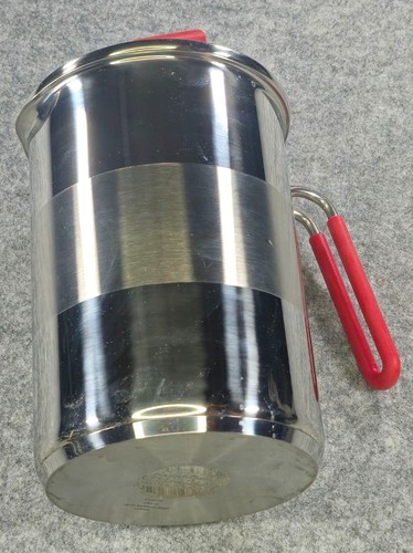 Kuhn Rikon Stainless Steel 11 Cup Basket 4th Burner Pot Asparagus Steamer Red