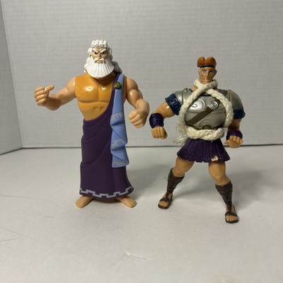 Disney Hercules Hydra Slaying Hercules & lightning bolt Zeus Z 5.5'' Vintage 1997