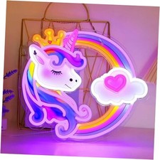 Decorations Neon Signs Lights, Rainbow Led Signs for Girls Wall Room Unicorn