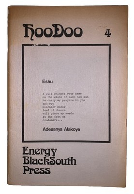 1975, 1st, HOO-DOO 4, ENERGY BLACKSOUTH PRESS, AFRICAN AMERICAN
