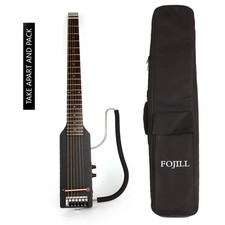 US WH Full scale length electric acoustic guitar silent travel portable F75-BK