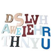 Craft Lot Of 17 Wooden Letters Assorted Sizes Crafting Supplies DIY Projects