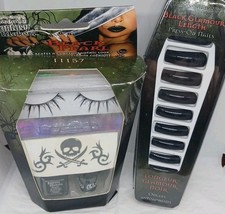 WETnWILD Fantasy Makers Cosméticos Halloween Kit Negro Perla + 20 Prensas en Uñas