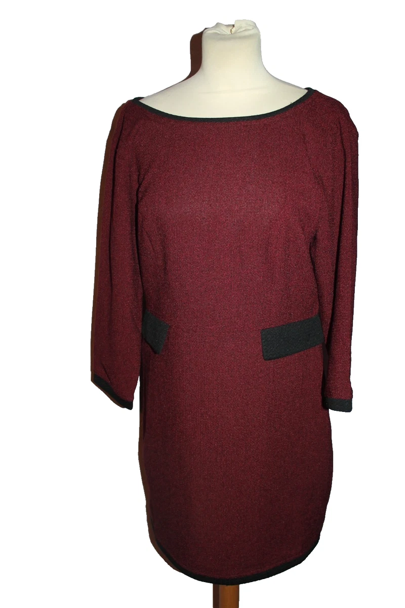 DESIGN - Robe mi-longue rayée à encolure dégagée - Noir et blanc