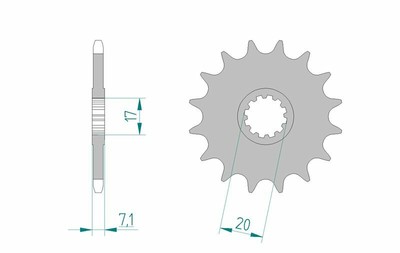AFAM Standard Steel Sprocket 94119 420