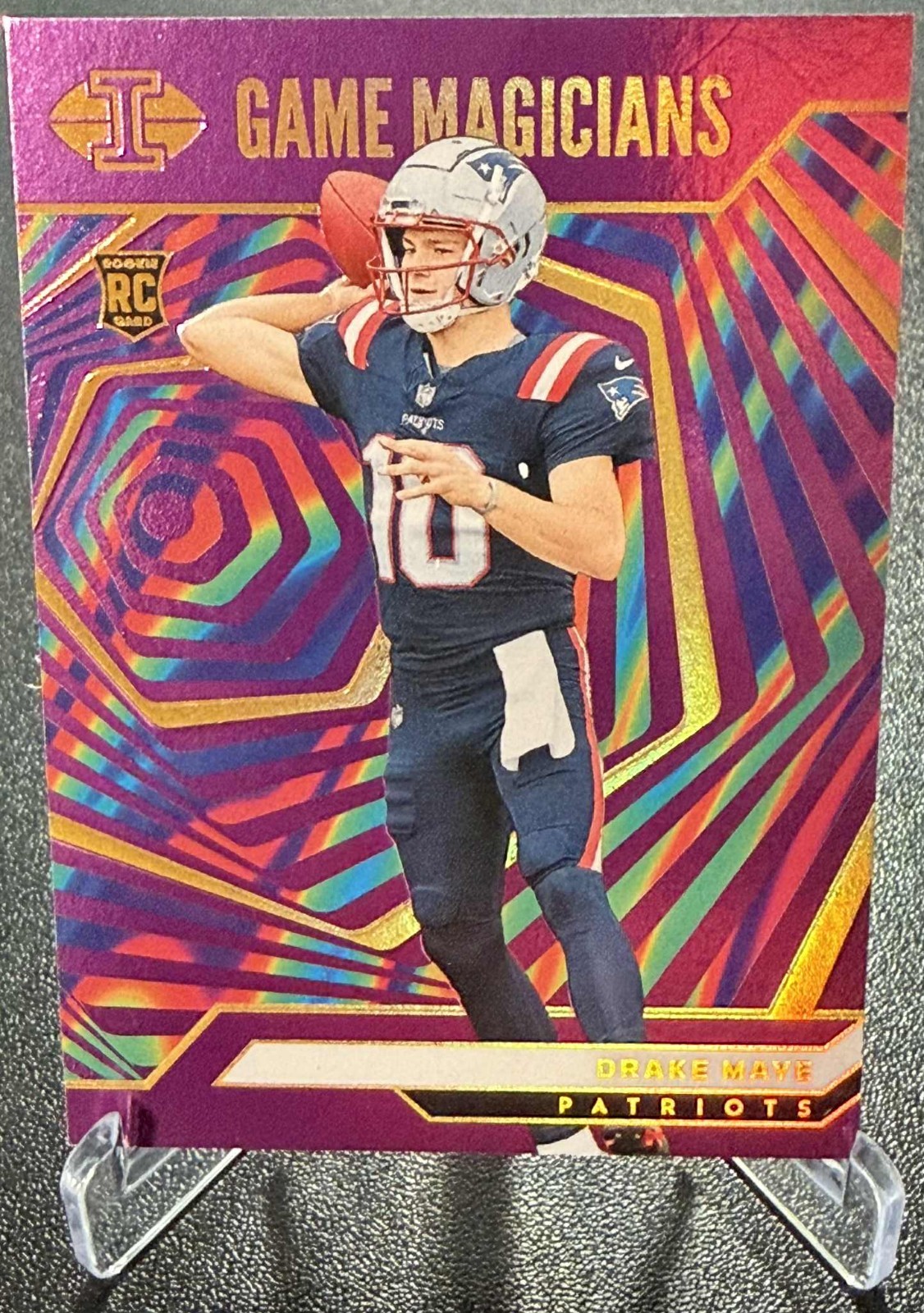 Drake Maye Panini Illusions Game Magicians #22 Purple