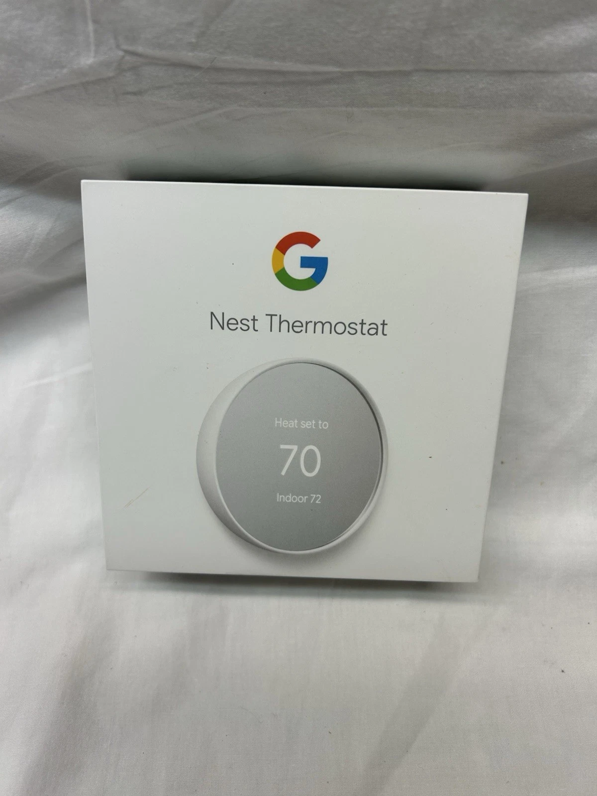 Open Box Google Nest Thermostat Snow Model G4CVZ
