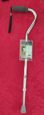 Drive Medical Foam Grip Offset Handle Walking Cane Adjustable 300 lbs - Silver