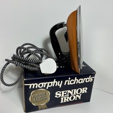 Vintage Morphy Richards Senior Dry Iron Orange / Mustard 40160 Original Box VGC
