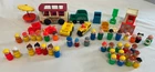 Vintage Fisher-Price Little People Lot 37 Figures Sesame Street Vehicles