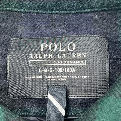 Polo Ralph Lauren Jacket Mens Large Black Watch Plaid Wool Down Filled Puffer image 3