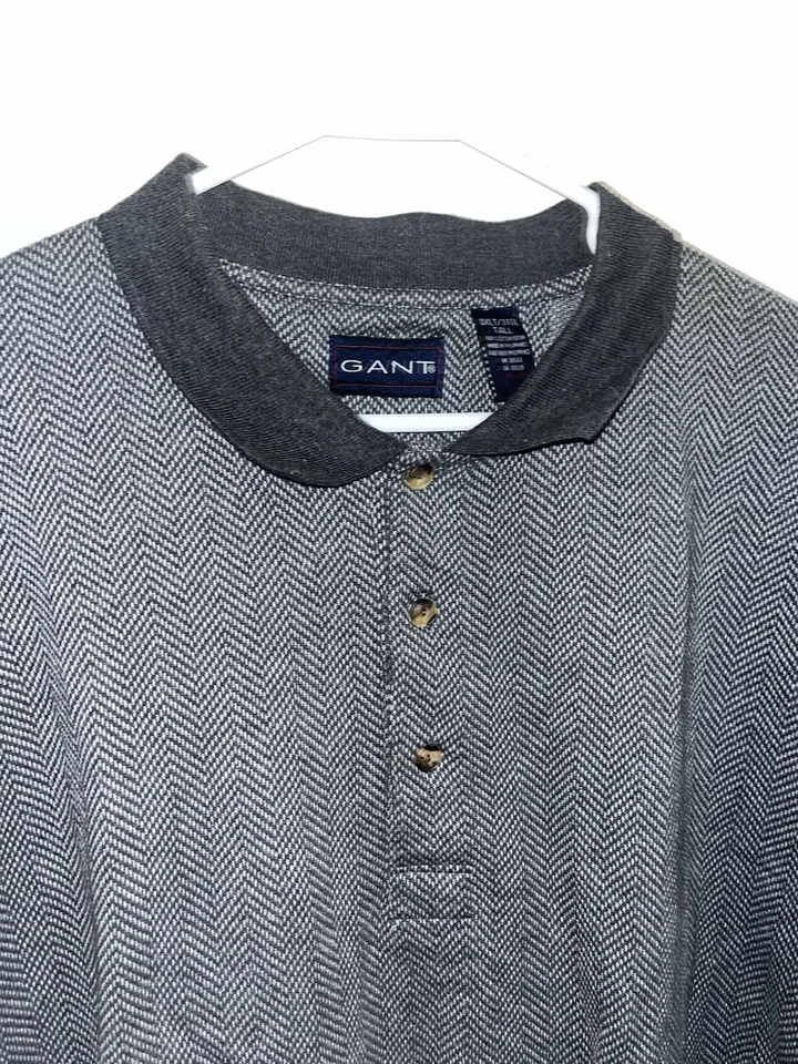 Polo de manga larga para hombre Gant negro talla 3XLT 3X alto Foto 2 de 4