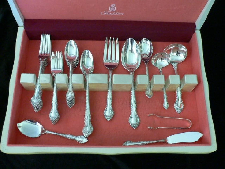 JUEGO DE CUBIERTOS GORHAM INGLÉS GADROON ESTERLINA Foto 3 de 4