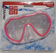 Dolfino Premier Youth Adjustable Head Strap Latex Free Swim Goggles Pink