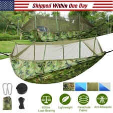 Single  Double Camping Hammock  Mosquito Net Portable Parachute Nylon Hiking