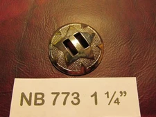 NB773 1 1/4" NICKEL Brass H.D.Round SADDLE CONCHO new! England Brass Star CONCHO