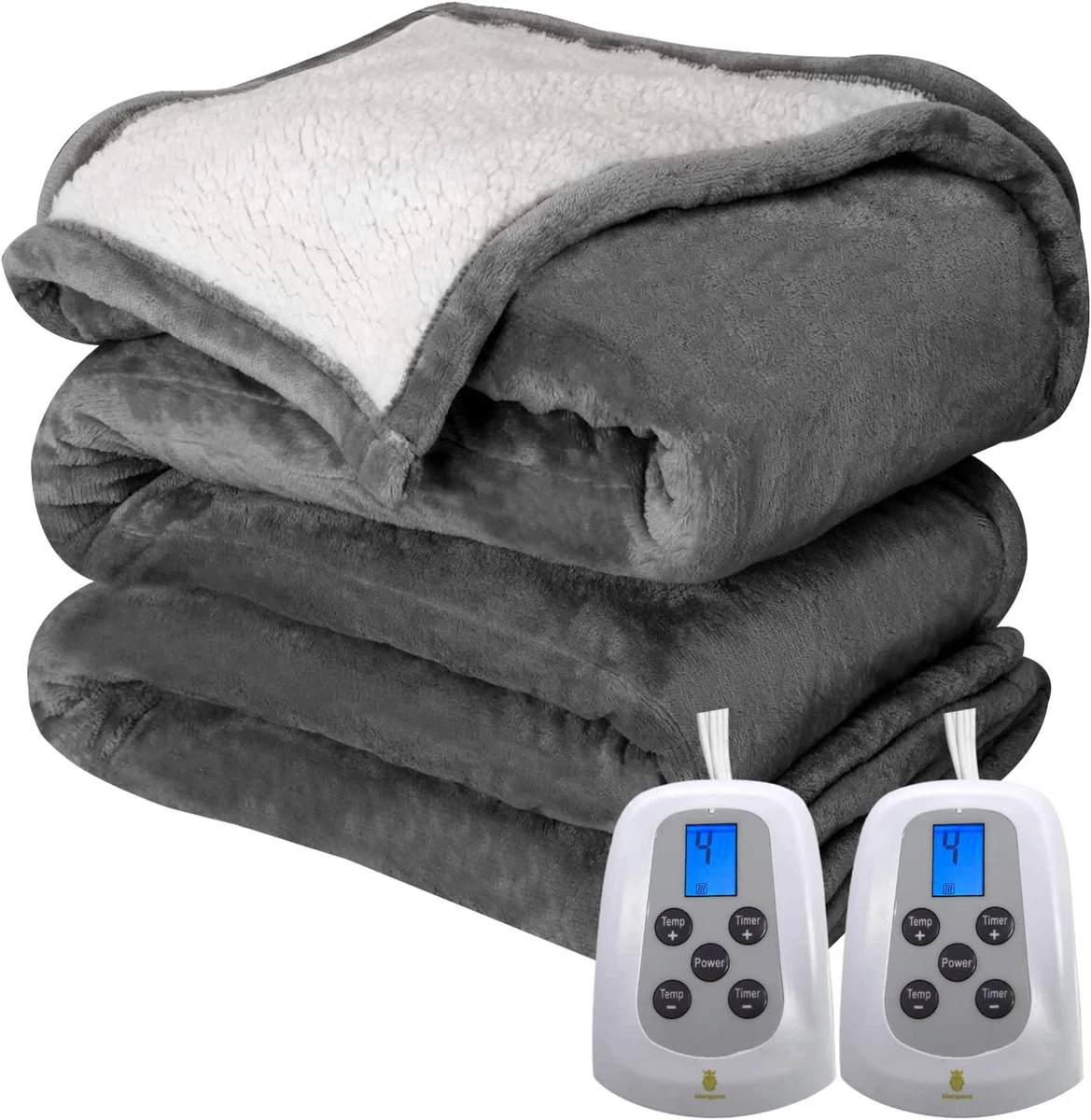 Micro Flannel® to Sherpa Heated Blanket