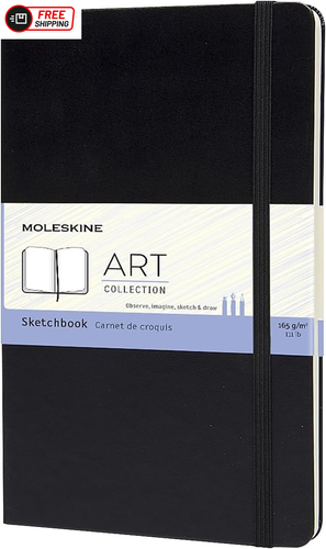 Moleskine Classic Hard Cover Notebook - Sketchbook - Large - Black, (QP063) - Picture 7 of 12