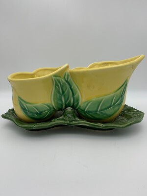Vintage Morton pottery double lily planter