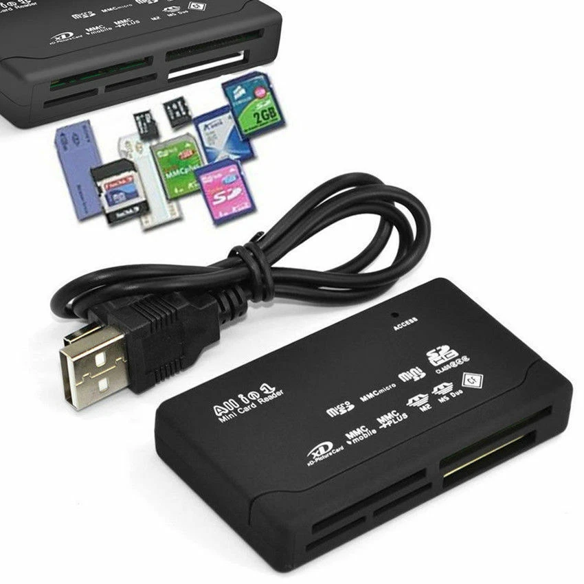 USB 2.0 Kartenadapter Kartenleser Kartenlesegerät SD TF CF XD MS Card Reader NEU - Bild 3 von 4