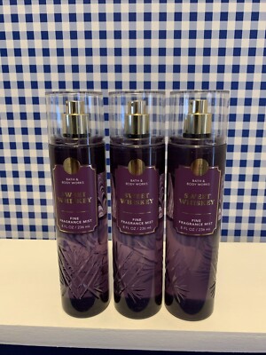 3X ~ Bath & Body Works ~ Full Size ~ Fine Fragrance Mist ~ SWEET WHISKEY