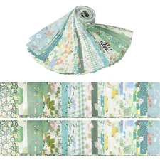 40pcs Vintage Floral Cotton Fabric Strips Jelly Roll for Quilting and Crafts