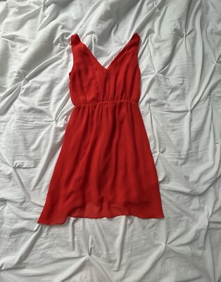 Bright Red Orange Dress | eBay