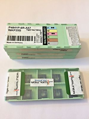 Tiger-tec Silver Walter Valenite P4841P-6R-A57 WKP25S  QTY 10 CARBIDE INSERTS