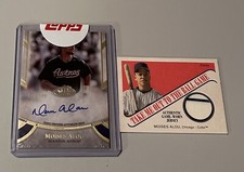 Moises Alou Astros Tier One Signed /300 & Cubs Jersey W/ Stripe (2) Card Lot!