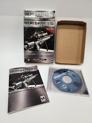 Soldier of Fortune: Platinum Edition (PC CD-ROM, 2001) Box, Game, with  Manual