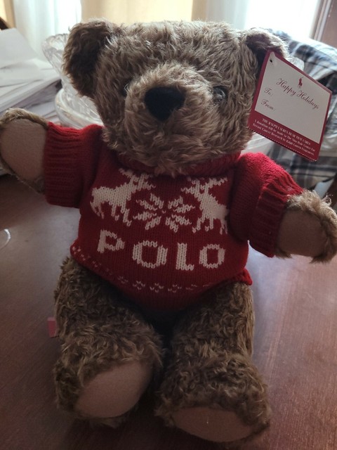 ralph lauren christmas bear sweater