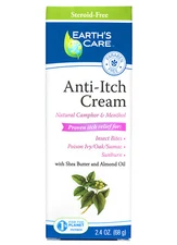 Earth's Care Anti-Itch Cream, No Fragrances or Steroids, 2.4 OZ. Exp. 02/2028
