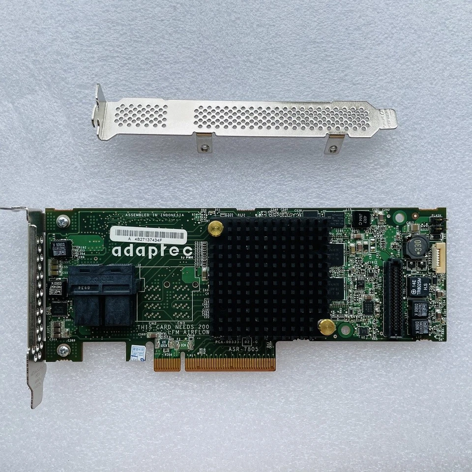 ASR-7805 2274100-R Adaptec 6Gbps SATA SAS 1GB PCIe Gen3 Raid Controller Card - Image 2 of 3