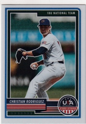 2023 USA BASEBALL RC CHRISTIAN RODRIGUEZ STRIPES BASEBALL ROOKIE #-784