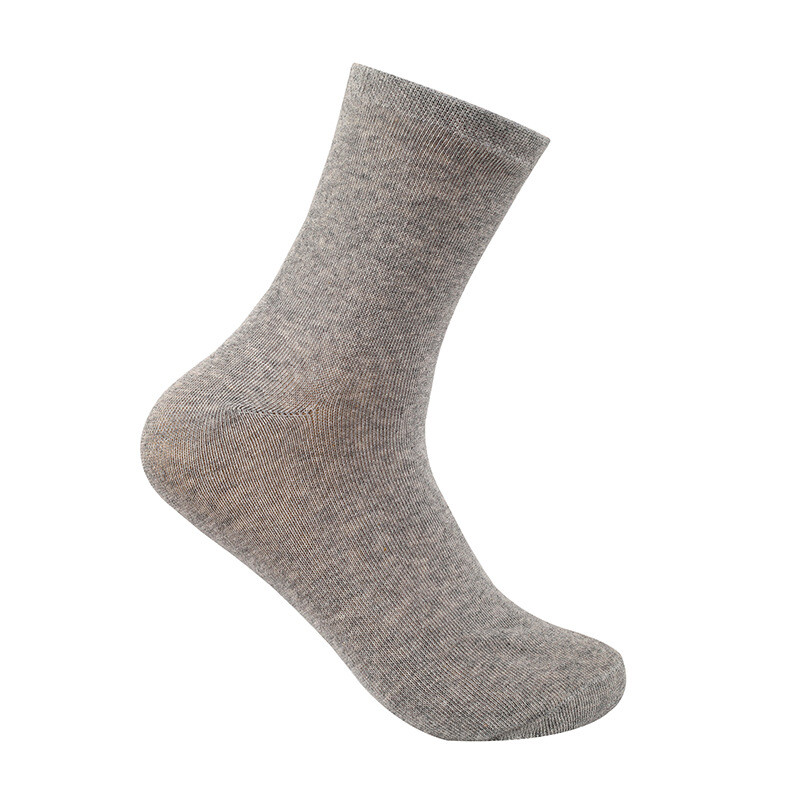 Men’s odor-proof black cotton socks for fall and winter comfort