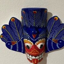 Ceylon traditional wooden devil mask hand carved wall d cor gift traditional new