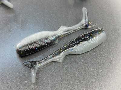 (16) - 2'' Mighty Minnow ''Threadfin Shad'' GRUBS BAIT JIGS CRAPPIE PANFISH 