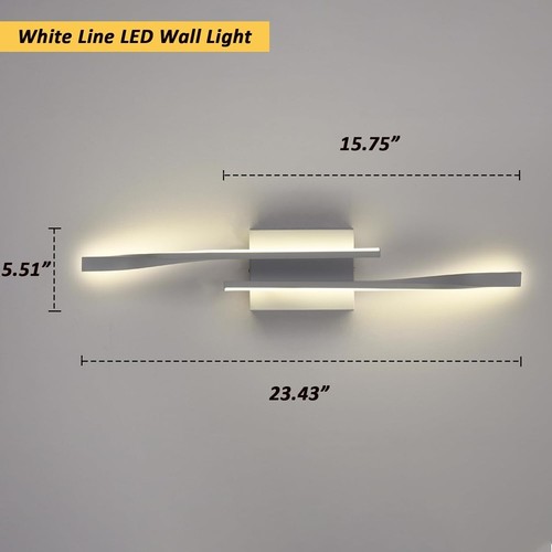 Modern Wall Sconce White Led Bathroom Vanity Light Bar Over Mirror Wall Sconce - Picture 3 of 6