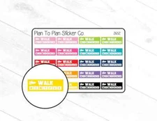 2652~~Walk Daily Tracker Planner Stickers.