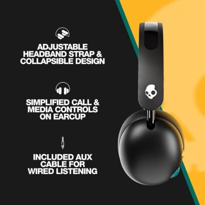 Skullcandy GROM XT Wireless Headphones (Cert Refurbished)-BLACK | eBay