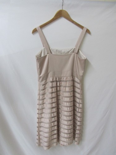 Monsoon Pale Pink Sleeveless Dress - Beaded Waist - Over Lay Skirt - Size 14 - Picture 5 of 8